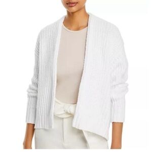 Eileen Fisher Peruvian Organic Cotton
Crimp Cardigan White sweater LARGE open